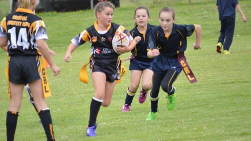 Holli Madgwick takes one past the opposition in a recent League Tag match at Lawson Oval. 
