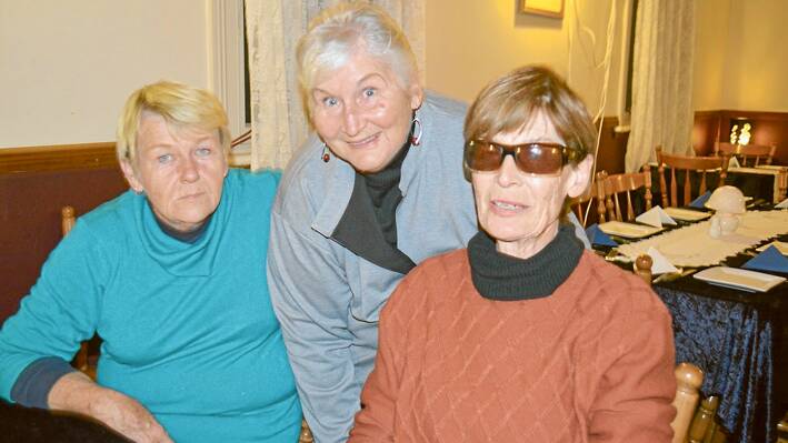 Fran Laver (right) celebrating her birthday with friends Vivienne Hargrave (l) and Cherlyene Miller. 
