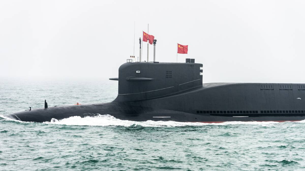 A Chinese Jin-B Project 094B ballistic missile submarine. If China doesn't already have a submarine-launched cruise missile that could hit Pine Gap, one is probably in the works. Picture: Getty Images
