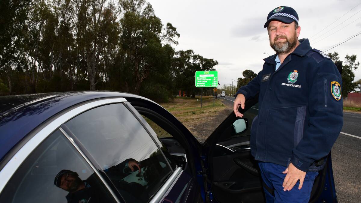STAY SAFE: NSW Police Western Region Traffic Tactician Acting Inspector Jason Bush will be among the extra officers on patrol this long weekend. Photo: BELINDA SOOLE
