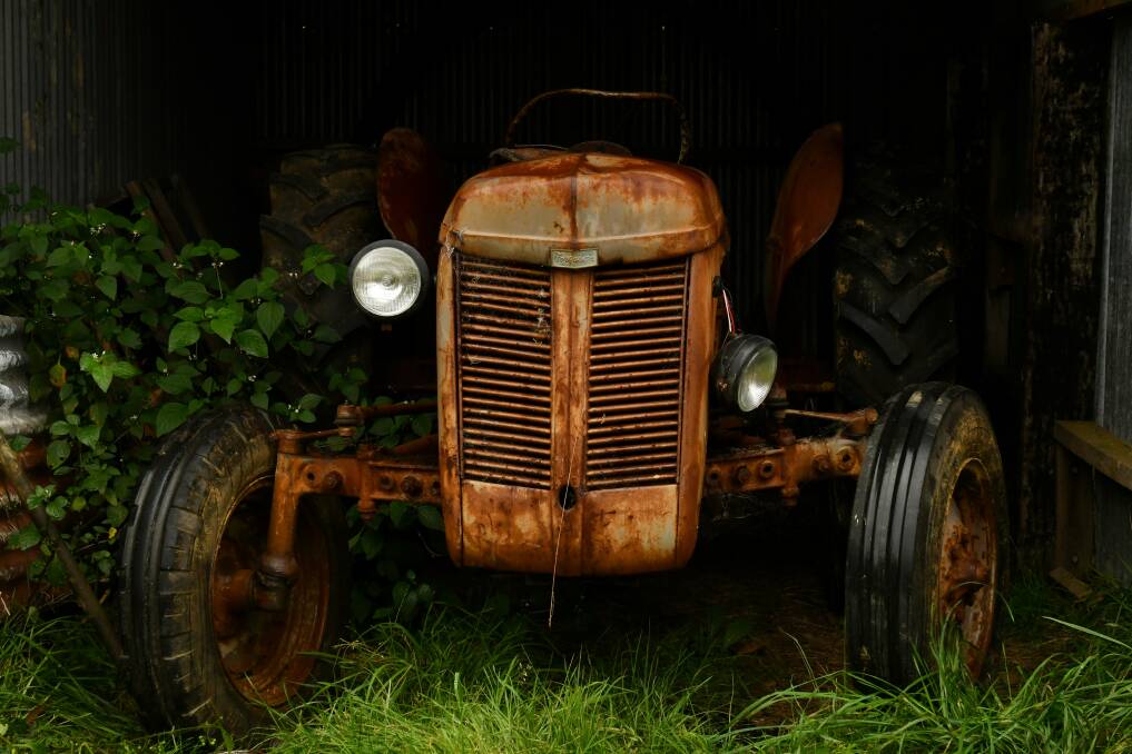 THE TRACTOR: Tim Silverton plans to restore the 1950s Massey Ferguson tractor. Picture: Brodie Weeding